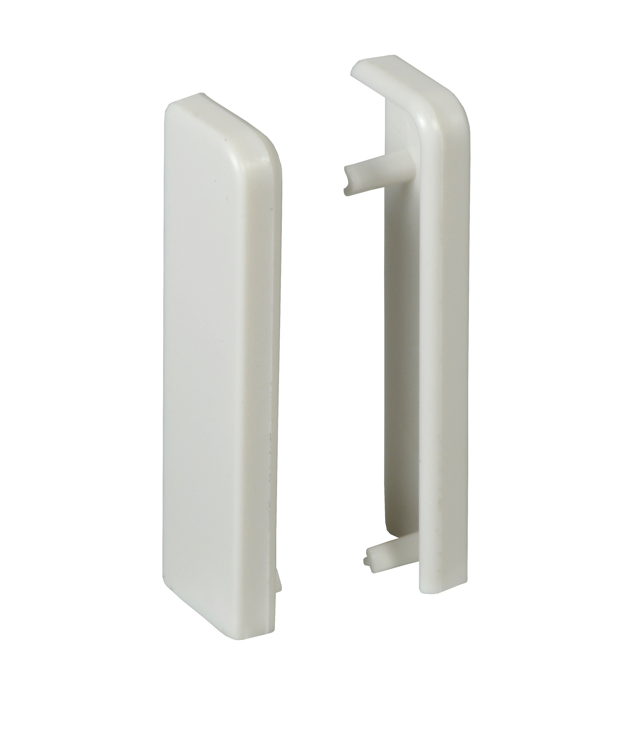 Endstück links 15/58 - Weiss 9010