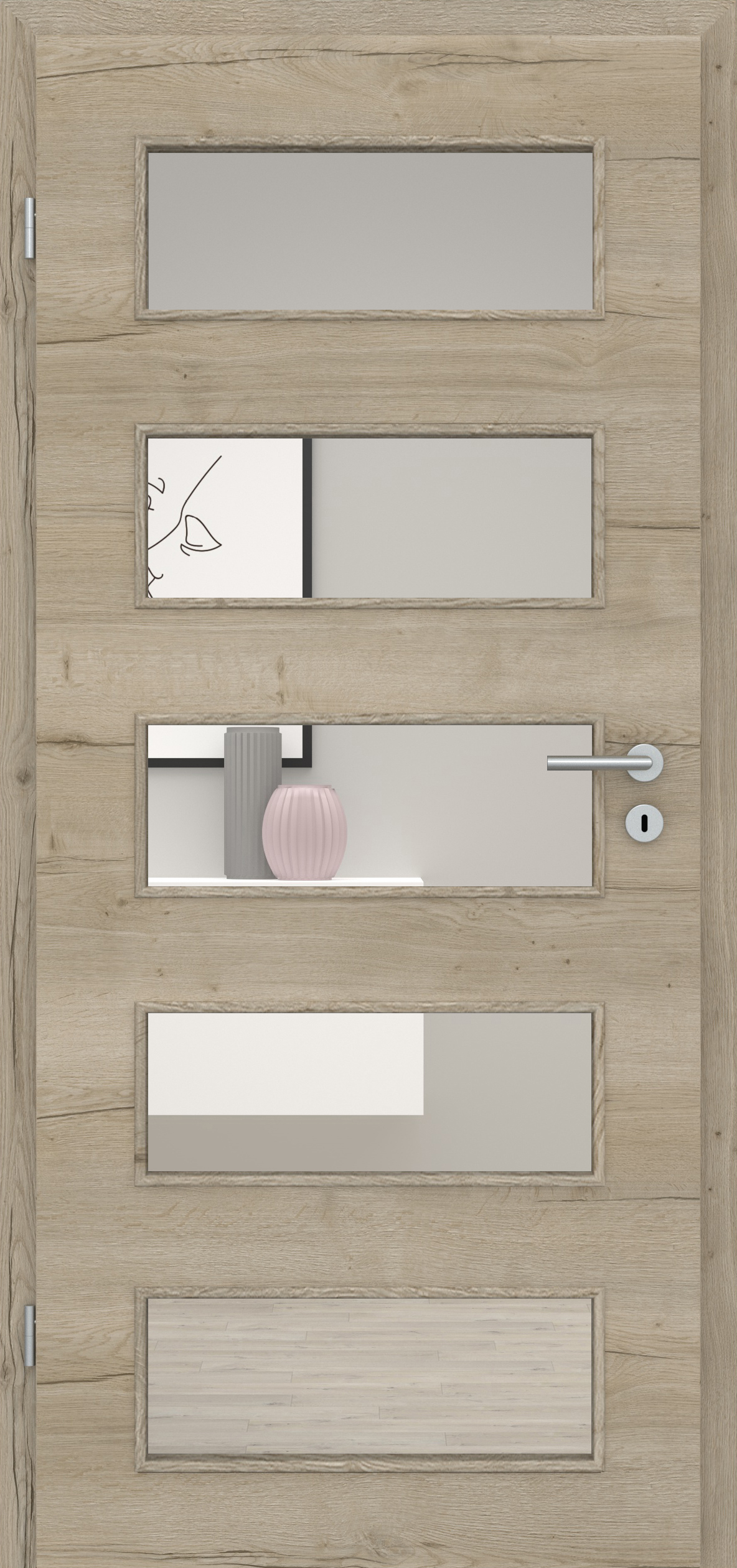 Fachwerk Eiche Sand quer