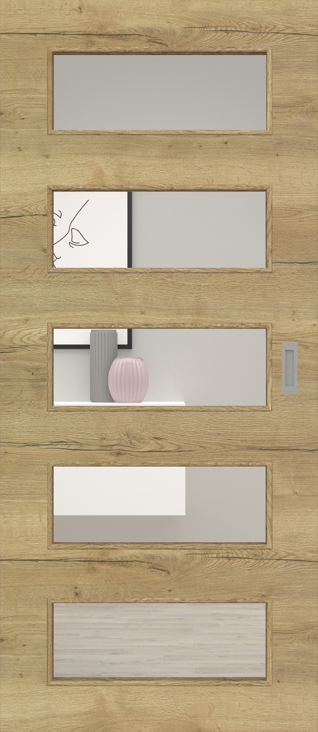 Fachwerk Eiche Natur quer