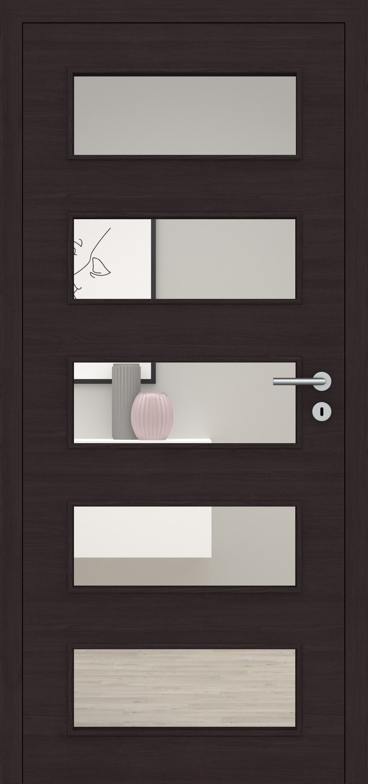 Eiche Graphitgrau quer