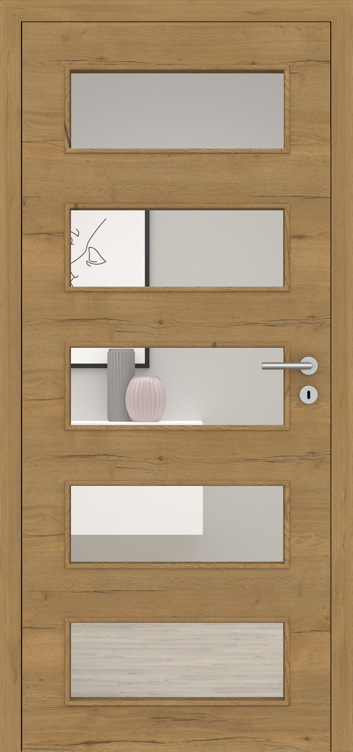 Fachwerk Eiche Honig quer