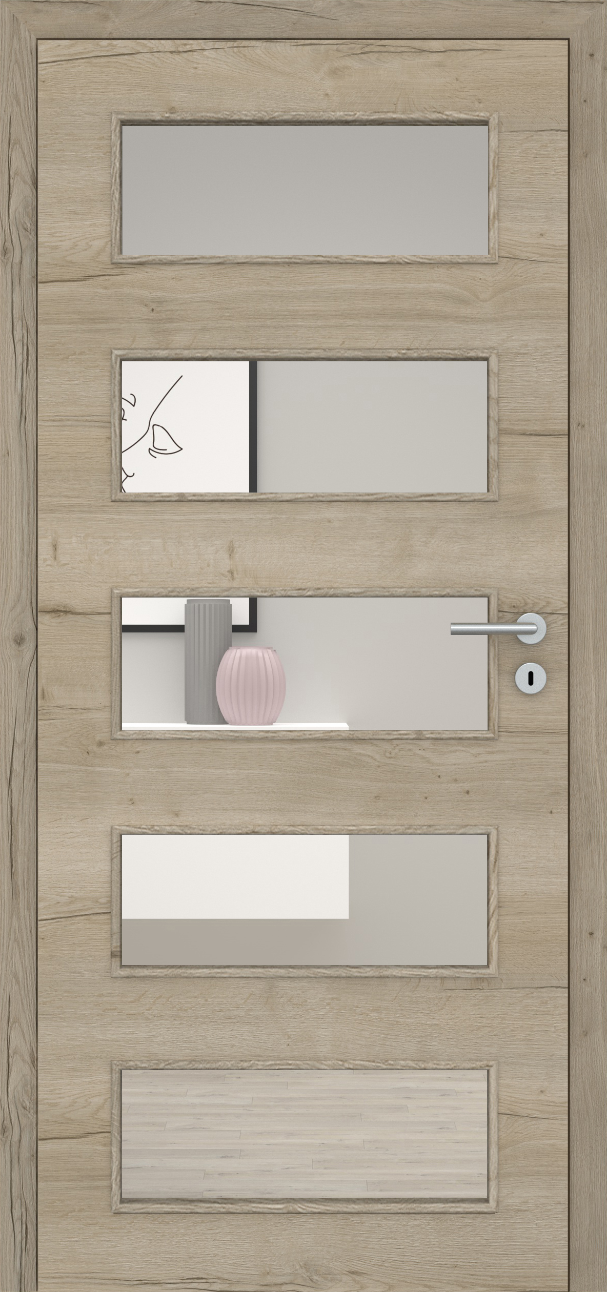 Fachwerk Eiche Sand quer