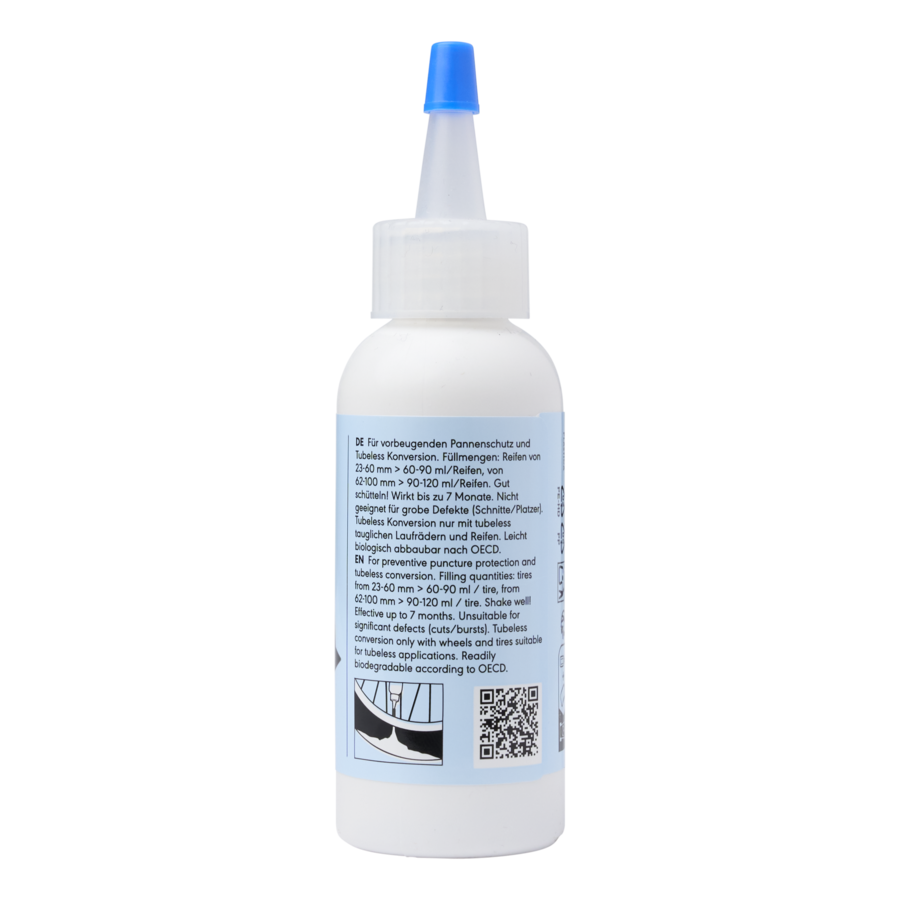 Kunststoffflasche, Tröpfchenaufbau, tubeless Konversion, Schlauchlos, Reifenpfleger?, Klebeflashe, Fahrzeugpannenhilfe, Reifenventil, Schmierflasche, Klebstoff-Behälter