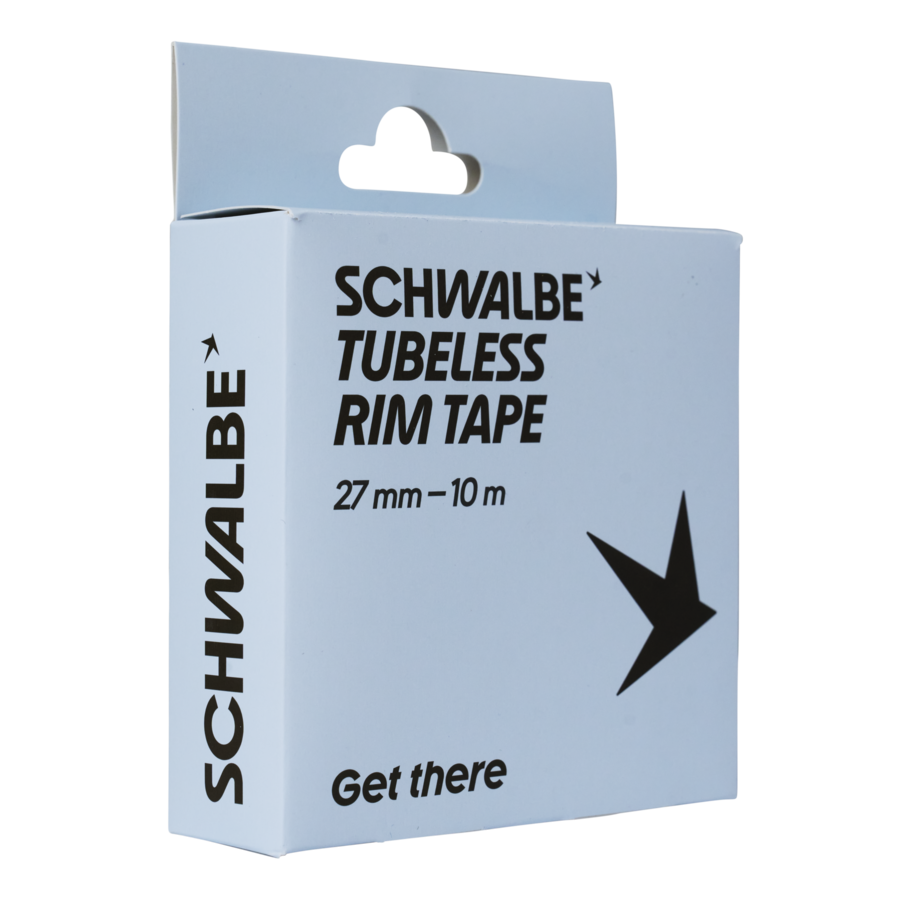Tubeless‑Rim Tape, Schwalbe, 27 mm, 10 m, Get there, Tape, Felgenband, Schwalbe, Verpackung, Get there