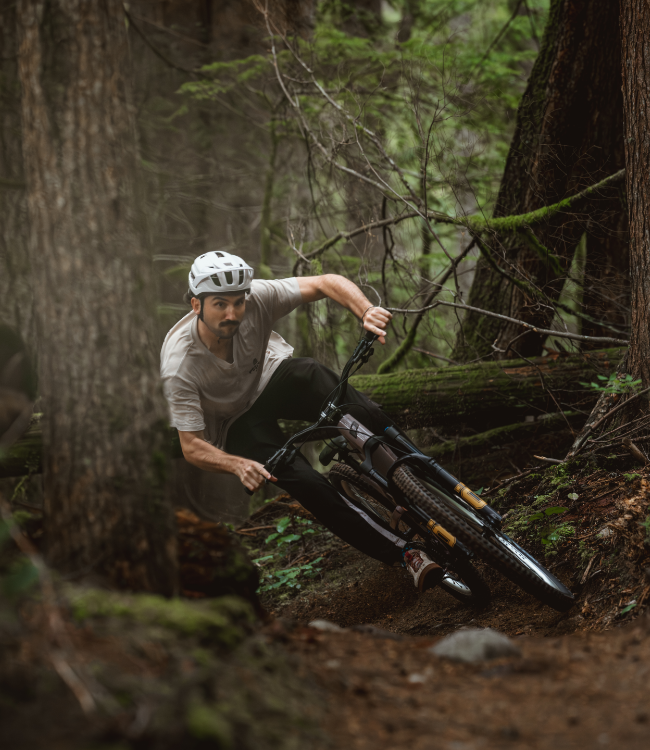 Mountain bike, Downhill, Fahrrad, Helm, Waldweg