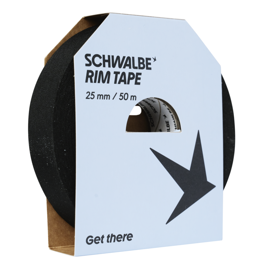 Rim Tape, Schwalbe, 25mm, 50m, Schwalbe Rim Tape, Rim Tape, Zubehör, schwarzes Band, 25 mm, 50 m, Rim Tape, Schwalbe, 25mm, 50m, Fahrradzubehör, Rim Tape, Schwarze Rolle, Schwalbe Band, Felgenband, Schwalbe, Band, Felgenband, Schwarz, 25 mm, 50 m