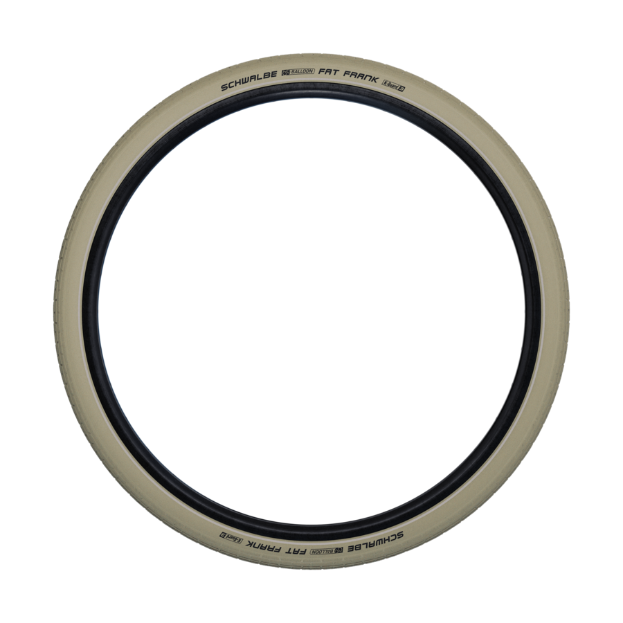 Reifen, Beiger Straßenreifen, Straßenradreifen, Schwalbe Fat Frank, innerer schwarzer Ring, reif, beige, flach, Schwalbe, reifen, Fahrradreifen, Beige, Slick, Clincher, Rund, Reifen, Tubular, Beige, Glatt, Schwalbe