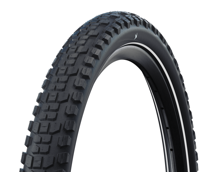 Reifen, Fahrradreifen, knobby Profil, Mountainbike-Reifen, schwarze Seitenwand, Mountain bike tire, Tire tread, Knobby tire, Rim with white stripe, Off-road tire, Tennisreifen, Mountainbike-Reifen, Profiliertes Profil, Gummireifen, Schwarzer Reifen
