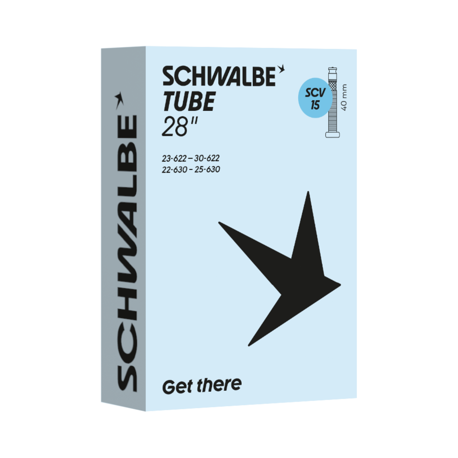 Schwalbe-Schlauch, 28 Zoll, Gummischlauch, Fahrradschlauch, Radsatz Zubehör, Schwable Tube, 28 Zoll, Blau, Star/Arrow motif, Get there, Schwalbe Schlauch, 28 Zoll, Reifeninnerlaufschlauch, Fahrradschlauch, blaues Verpackungsdesign