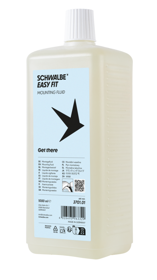 Montageflüssigkeit, Schwalbe Easy Fit, Fahrradpflege, Gehäuseflüssigkeit, 1000 ml, Montagefluid, SchwablE, Easy Fit, Flüssigkeit, Montagewerkzeug