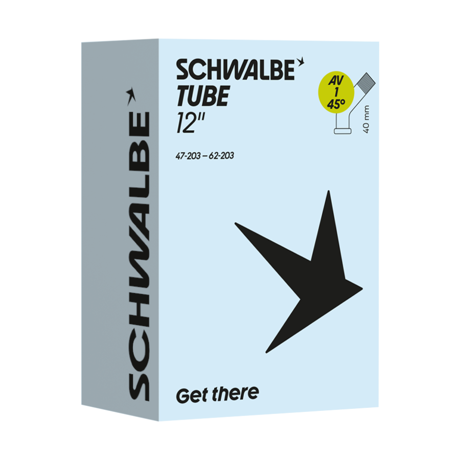 Kiste, Schwalbe Schlauch, 12 Zoll, Schlauch, Sternen-Design, hellblaue Box