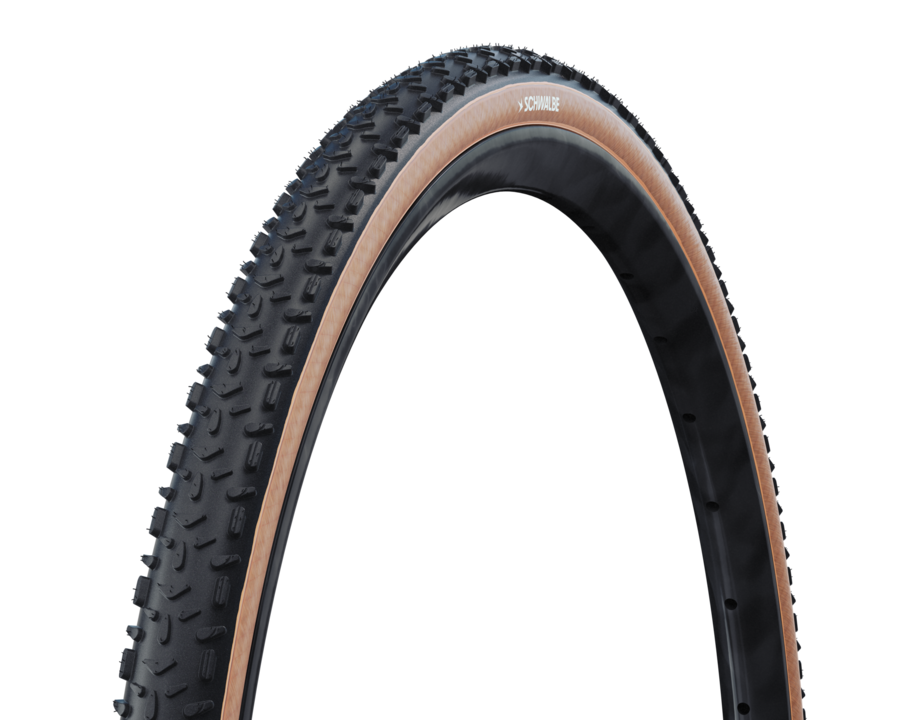 Fahrradreifen, Laufradreifen, Kieselsteinprofil, Reifenprofil, Schwable Tread, Reifen, Mountainbike-Reifen, Noppenprofil, Schwarz Reifen, Schwalbe sichtbar, Fahrradreifen, Trekkingreifen, Knotendesign, Gummi-Lauffläche, Schwalbe-Branding