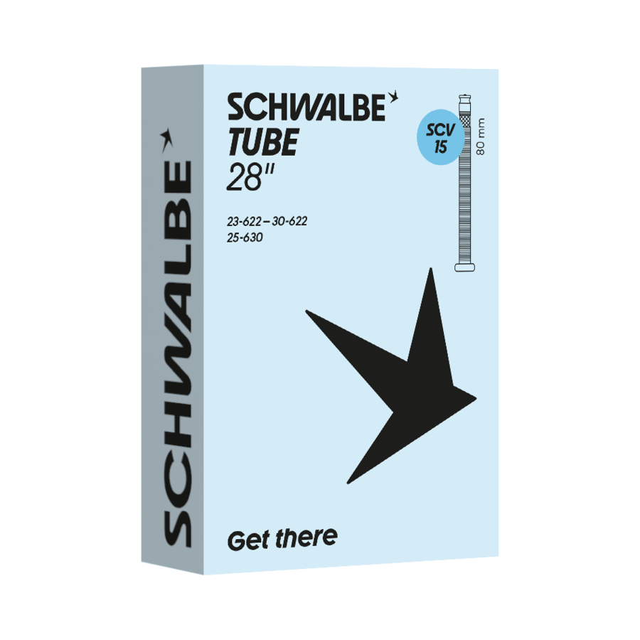 Schwalbe Tube, 42-622, 28",", 80 mm, get there