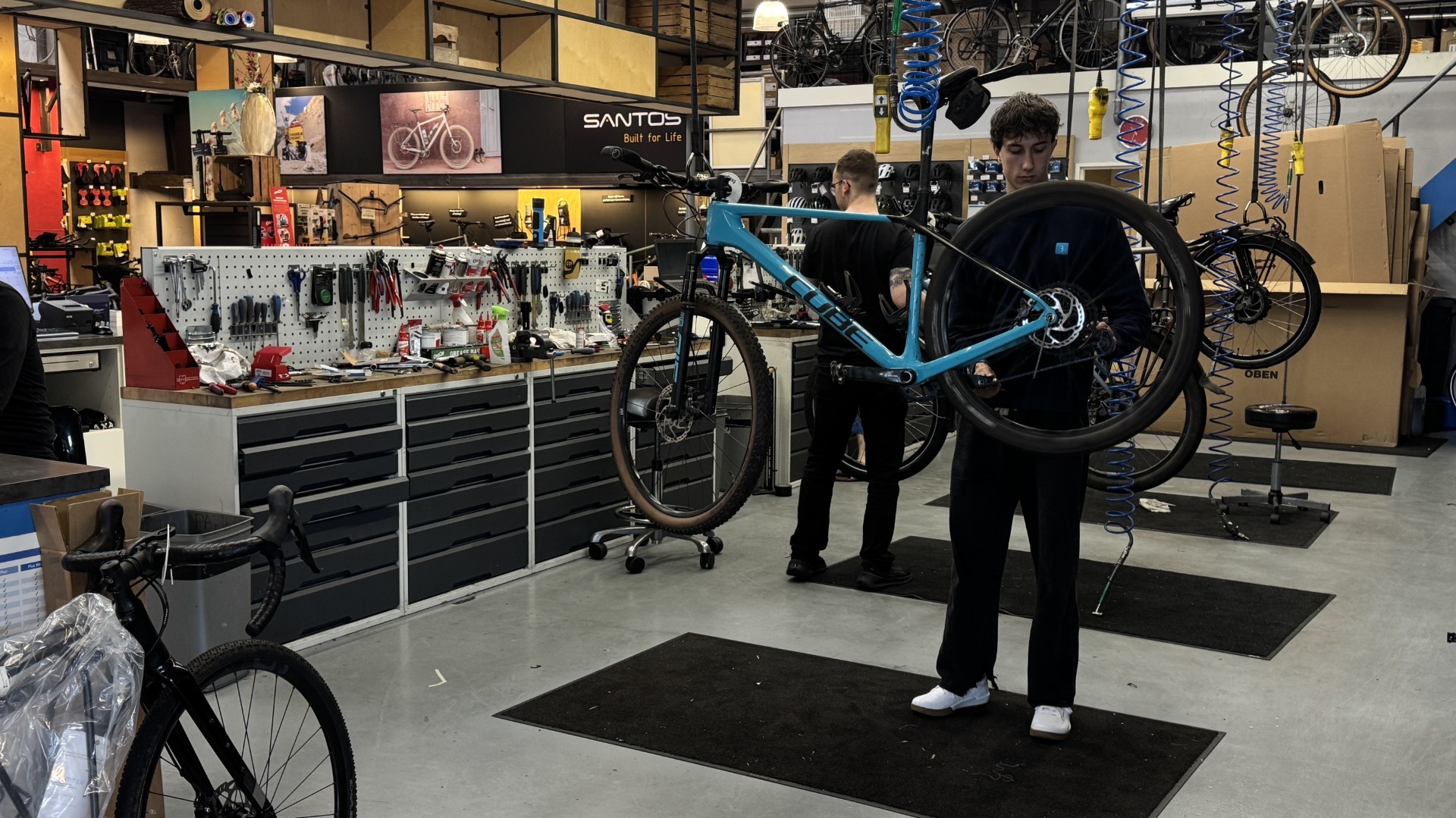 Fahrrad, Rennrad, Rahmen, Werkstatt, Montage