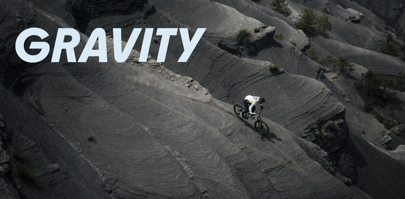 Mountain bike, Biker, Grau Felsenterrain, Off-road, Radsport-Szene