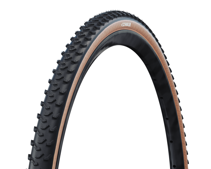 Mountain bike tire, Tire tread, Schwalbe, brown sidewall, black tire, mtb reifen, tubeless-ready, knobby Profil, schwarze Seitenwand, cyclocross reifen, Mountainbike-Reifen, Reifenprofil, Schwalbe, tubeless-fähig, Pneus