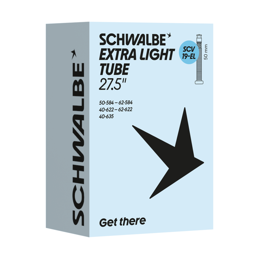Kiste, Kiste, Kiste, Schwalbe Schlauch, Extra Light, 27,5 Zoll, Stern Grafik, Ventil