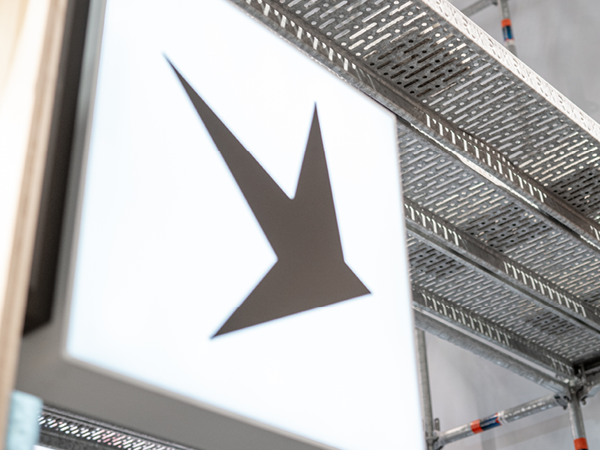 detector, arrow, signal, construction, metallrahmen