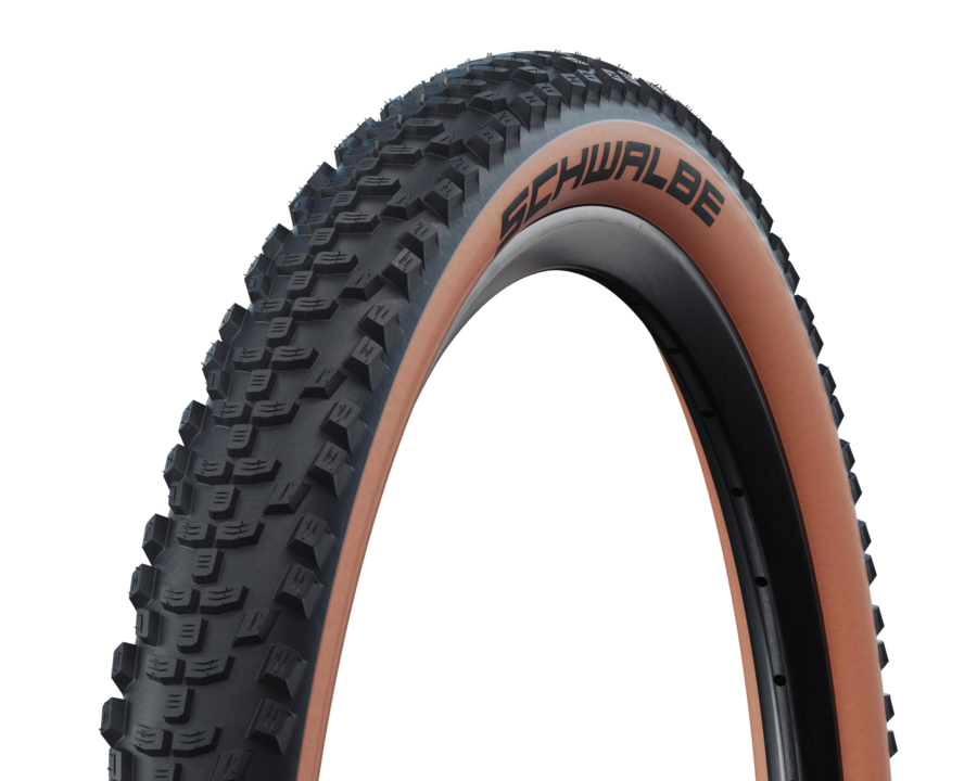Reifen, Tubeless, Noppen, Reifenluft, Schwalbe, Reifen, Fahrradreifen, Knobby-Profil, Schwalbe-Reifen, Mountainbike-Reifen, MTB-Reifen, Knobby-Reifen, Reifenprofil, braune Seitenwand, Schwalbe-Marke, MTB-Reifen, Schwalbe, Reifen, Karkasse, Nabenprofil
