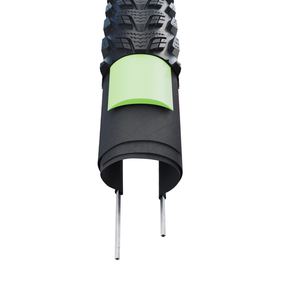 mountain bike Reifen, Reifenprofil, grüne Akzentfarbe, Ventil, Stollenprofil, Reifen, profileriert, Mountainbike, Profil, grüner Akzent, mountain bike tire, profilerte Profil, grüner Akzent, Reifen, Achse?, Reifen, Gummi?, Grün, Fahrrad, Hauptmerkmal