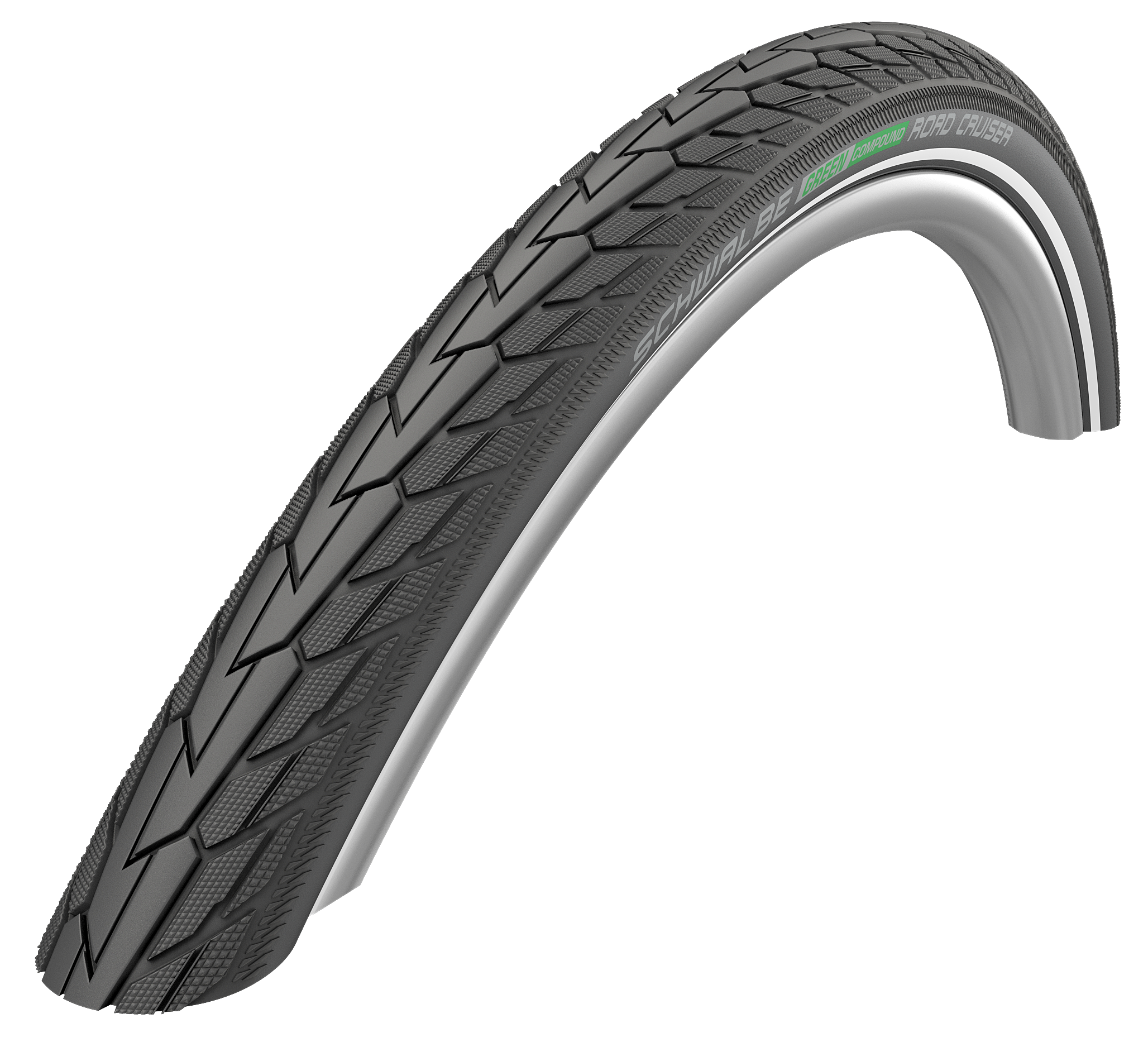 Sustainable upgrade: Schwalbe gives its Road Cruiser a “green” update for 2018. The new Green Compound used on the tread is made from renewable and recycled raw materials.