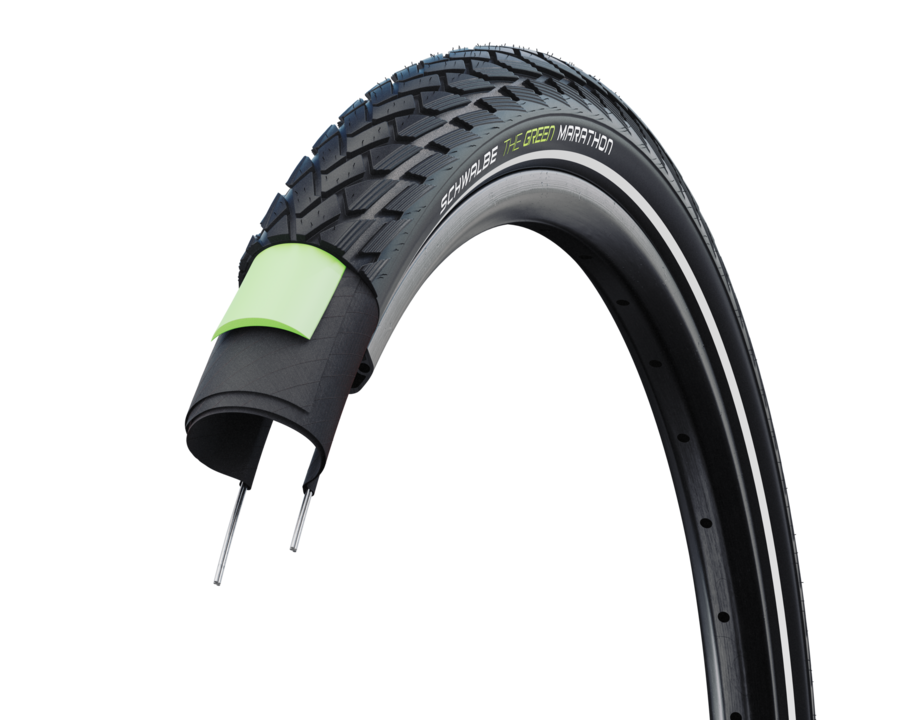 パーツ SCHWALBE THE GREEN MARATHON 28 x 1.10 Schwalbe Bike Green Marathon Tire - 16x1.35 Wire Performance